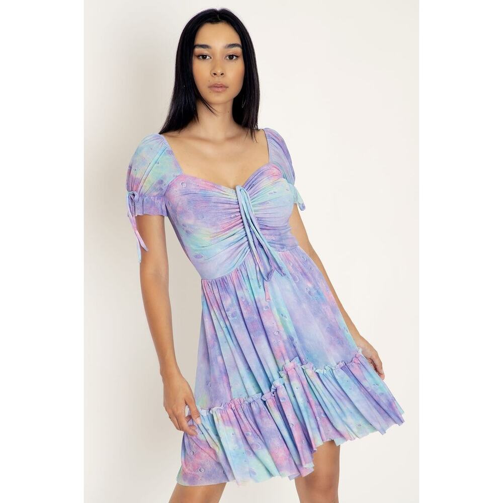 Blackmilk Pastel Planet Short Tea Party Dress Small